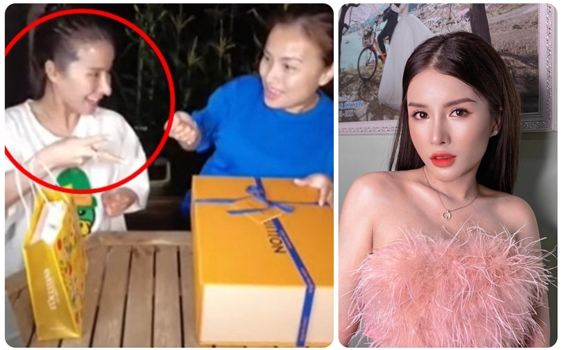 Bà Nhân Vlog khoe clip tặng túi hiệu cho Quỳnh Trần JP nhưng CĐM chỉ chú ý chiếc mũi 'lạ' hậu dao kéo