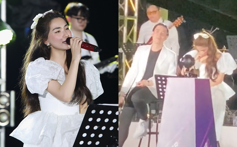 Hoà Minzy liên tục dụi mắt trên sân khấu khiến fan hoang mang, thực hư thế nào?