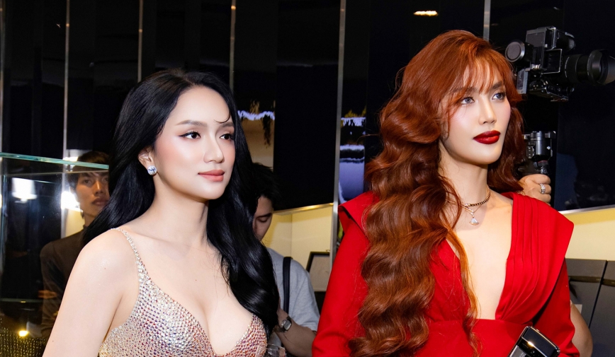 Hương Giang, Lan Khuê đọ sắc khi chung khung hình, netizen tấm tắc khen dâu hào môn hợp son đỏ