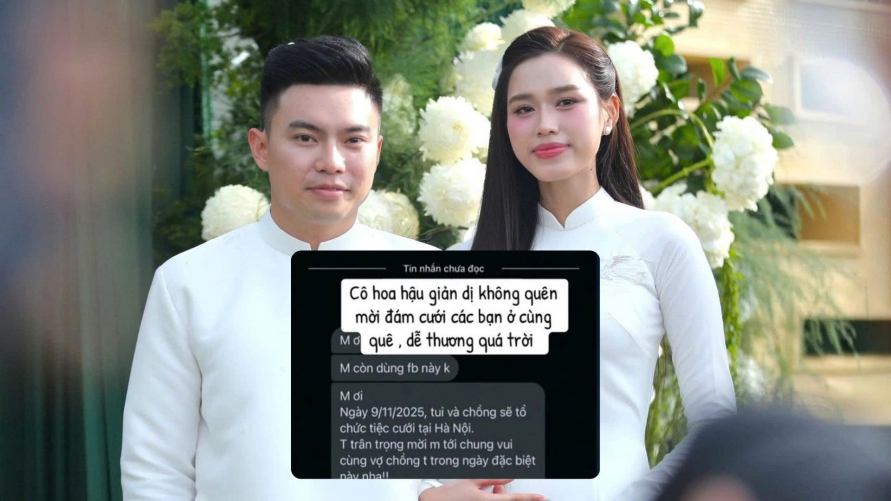 Hoa hậu Đỗ Thị Hà gây xôn xao mạng vì đoạn tin nhắn mời cưới gửi bạn cũ
