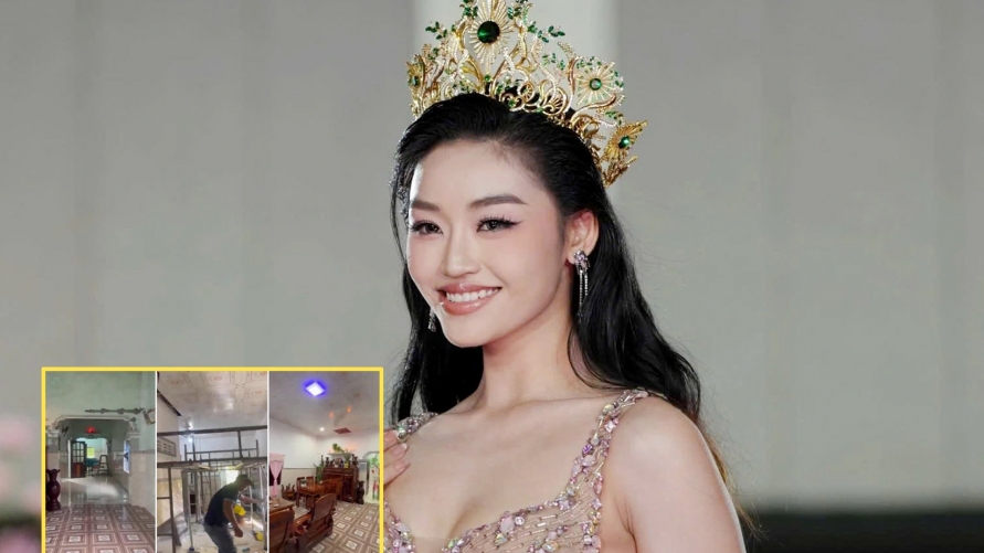 Hoa hậu Yến Nhi sửa nhà cho ba mẹ ở quê