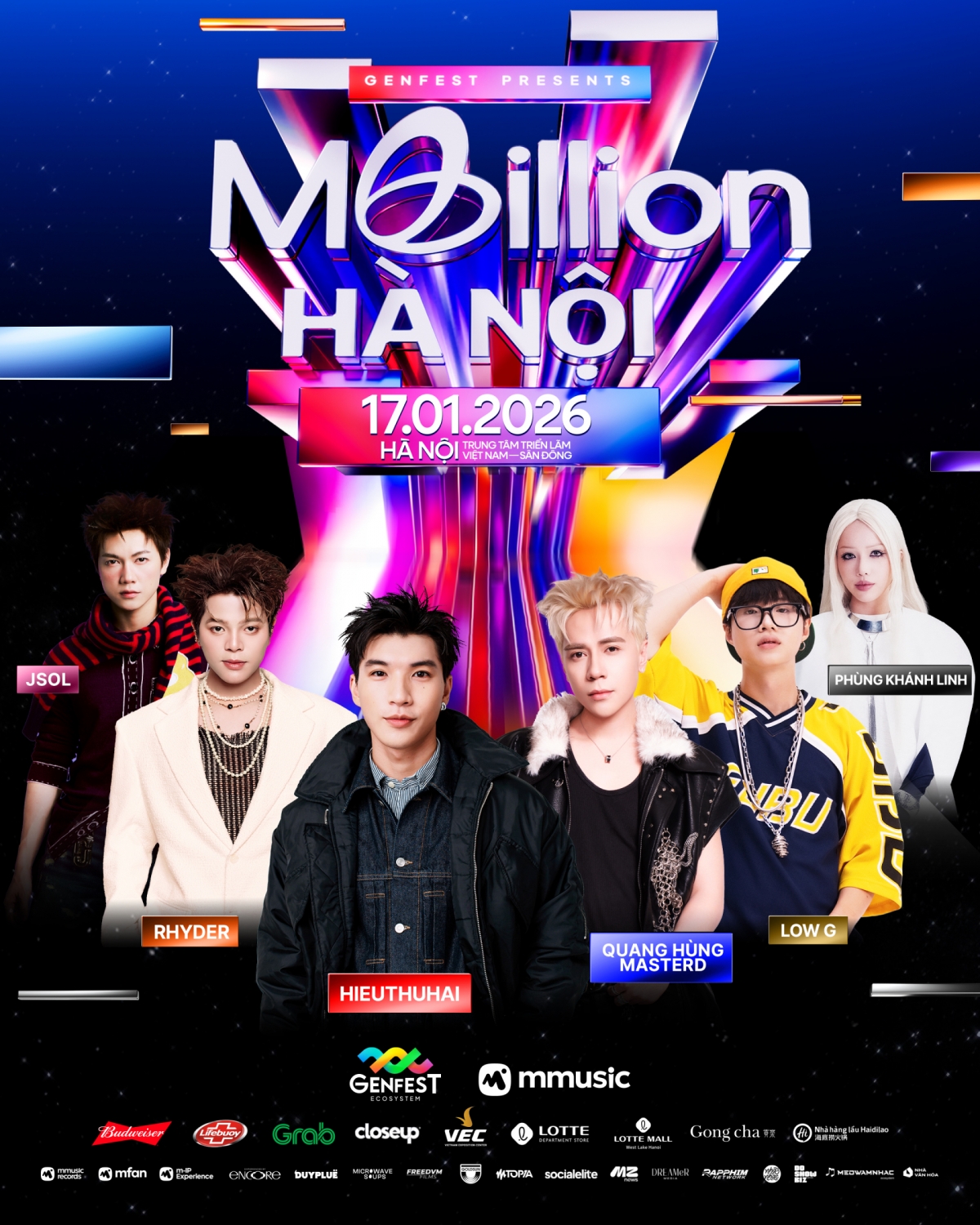 Lộ diện line up của GENfest Presents MBILLION Hà Nội khiến cộng đồng fan háo hức - ảnh 1