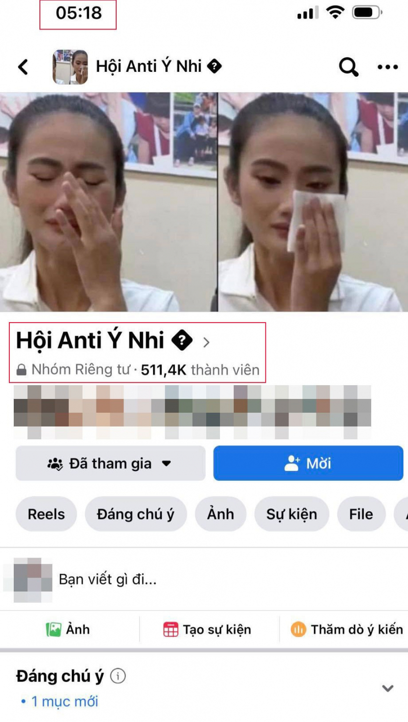 Group anti Hoa hậu Ý Nhi vượt 500.000 thành viên tính đến ngày 4/8