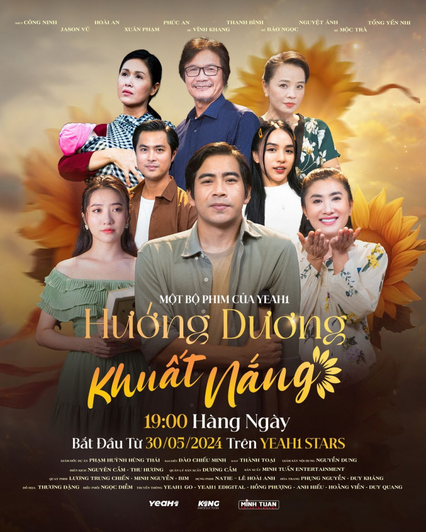 'Hướng dương khuất nắng' có sự tham gia diễn xuất của NSƯT Công Ninh, Phúc An, Hoài An, Thanh Bình, Nguyệt Ánh, Tống Yến Nhi...